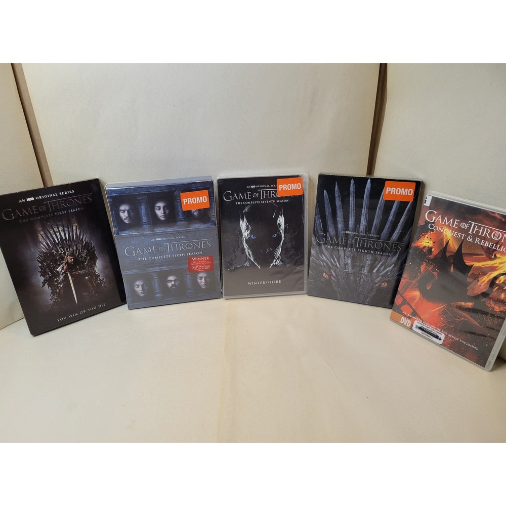 Game of Thrones DVD Lot Seasons 1 6 7 8 & Conquest Rebellion HBO Series